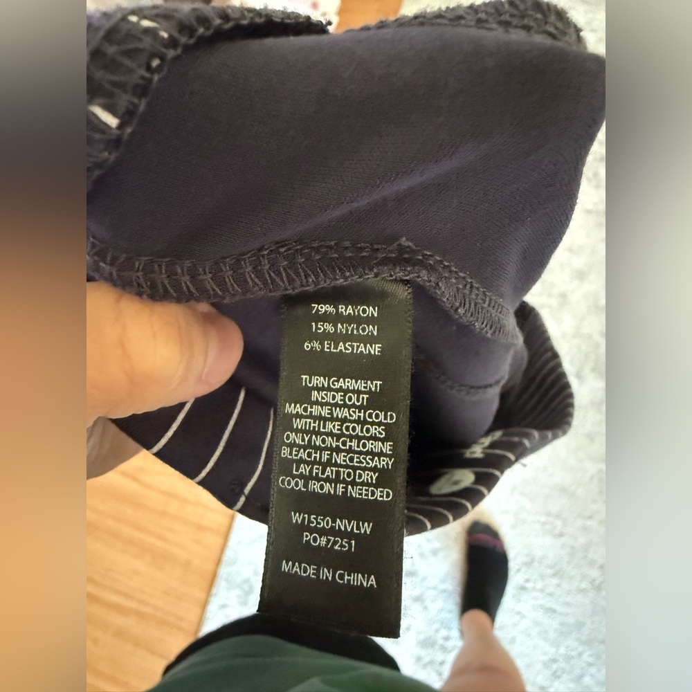 BETABRAND Navy Pinstripe Pants - Picture 3 of 4
